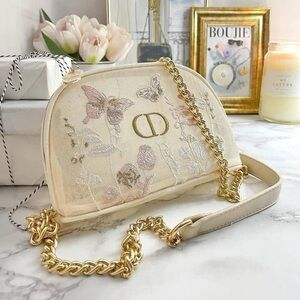 NEW Dior Cream Embroidered Women's Bag